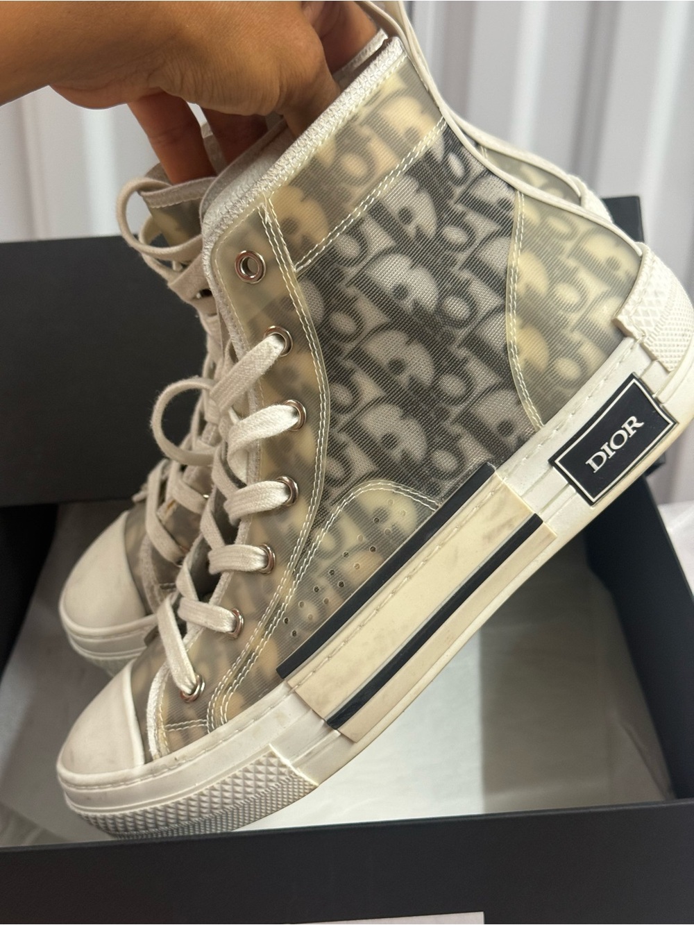 Dior B23 High-Top Oblique Sneakers 38